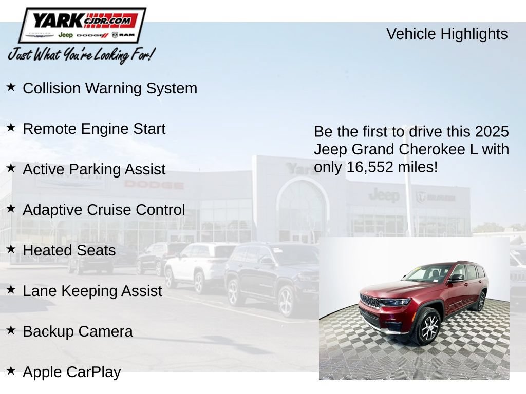 Certified 2025 Jeep Grand Cherokee L Limited AWD/4WD image 12