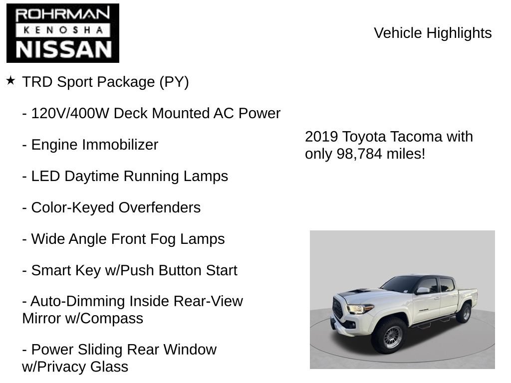Used 2019 Toyota Tacoma TRD Sport AWD/4WD image 7