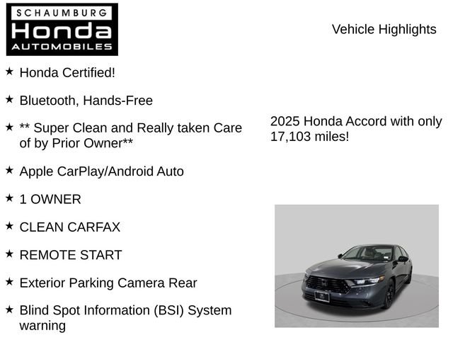 Certified 2025 Honda Accord SE image 14