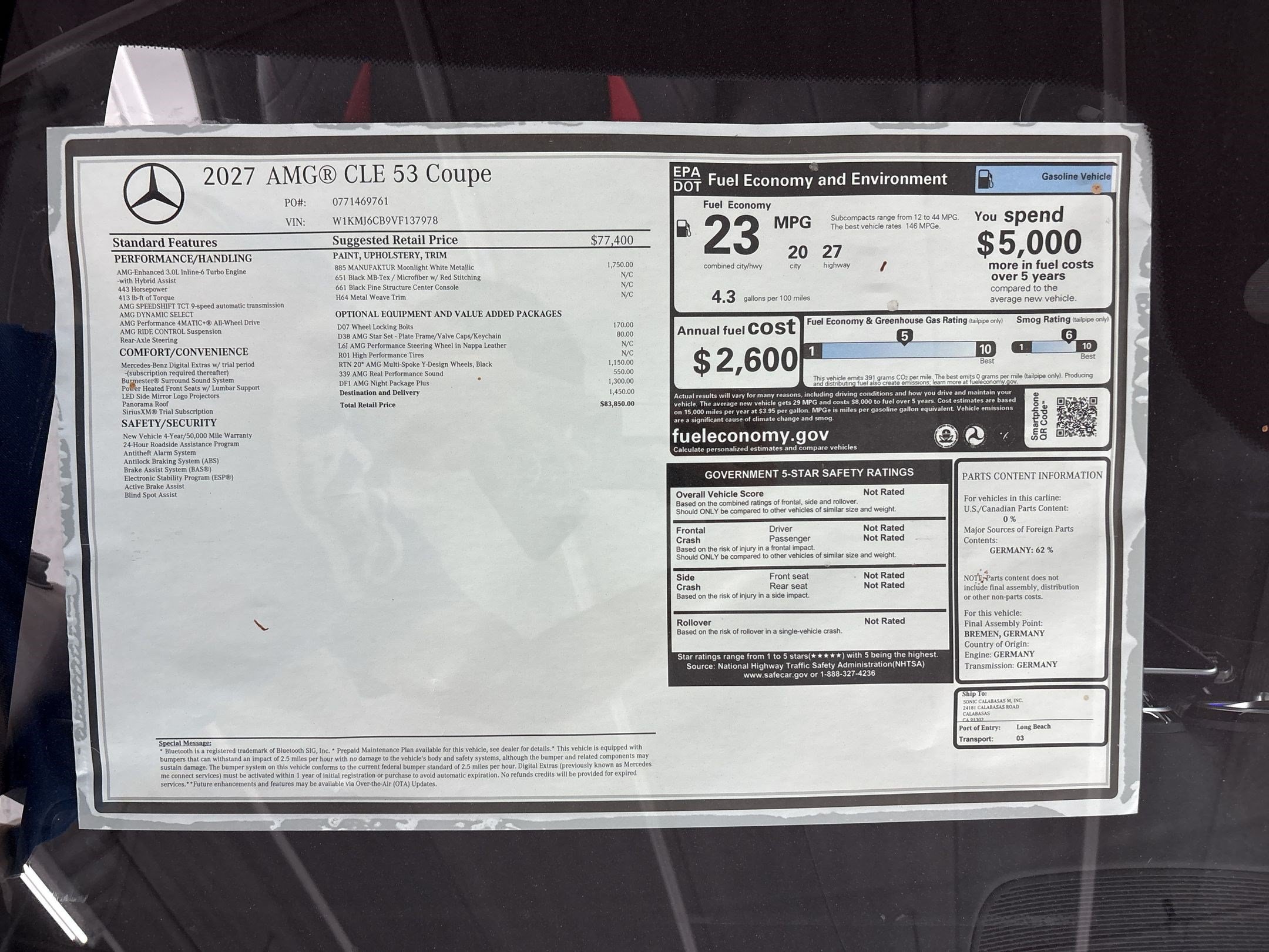New 2027 Mercedes-Benz CLE 53 AMG 4MATIC Coupe image 31