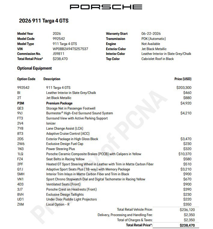 Certified 2026 Porsche 911 Targa 4 GTS AWD/4WD image 9