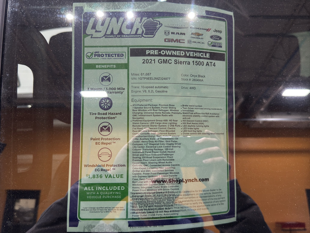 Certified 2021 GMC Sierra 1500 AT4 w/ AT4 Preferred Package image 46