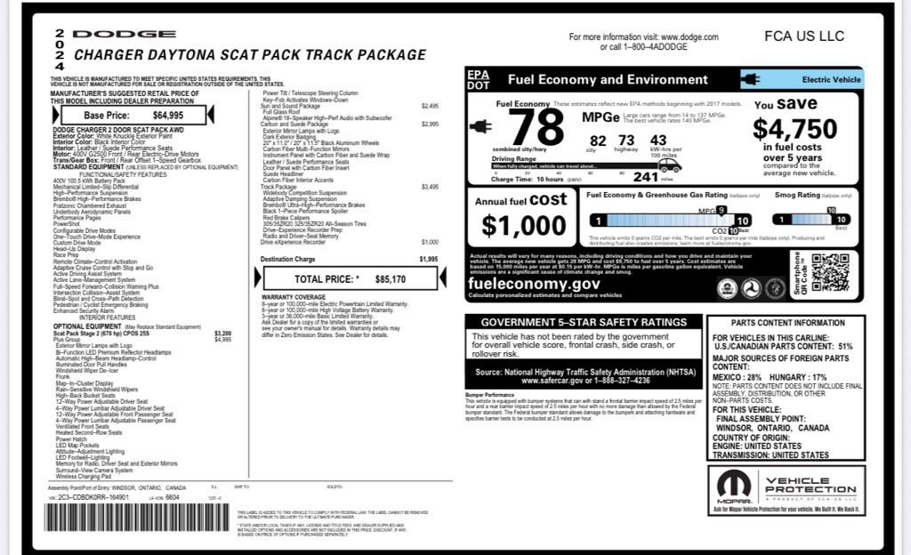 Used 2024 Dodge Charger R/T Scat Pack w/ Plus Group image 29