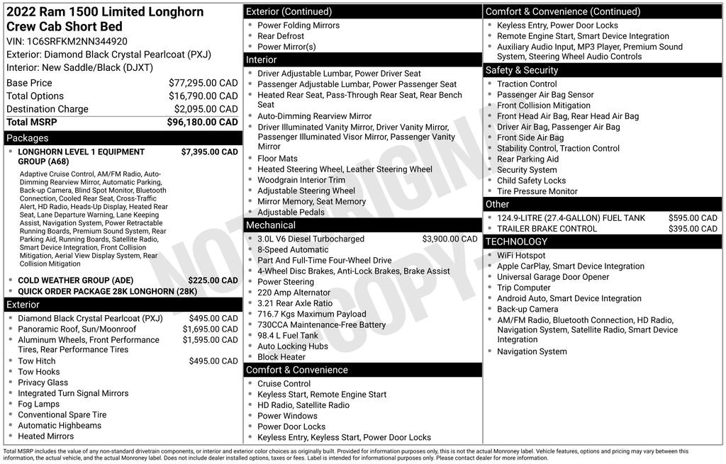 Used 2022 RAM 1500 Longhorn AWD/4WD image 2