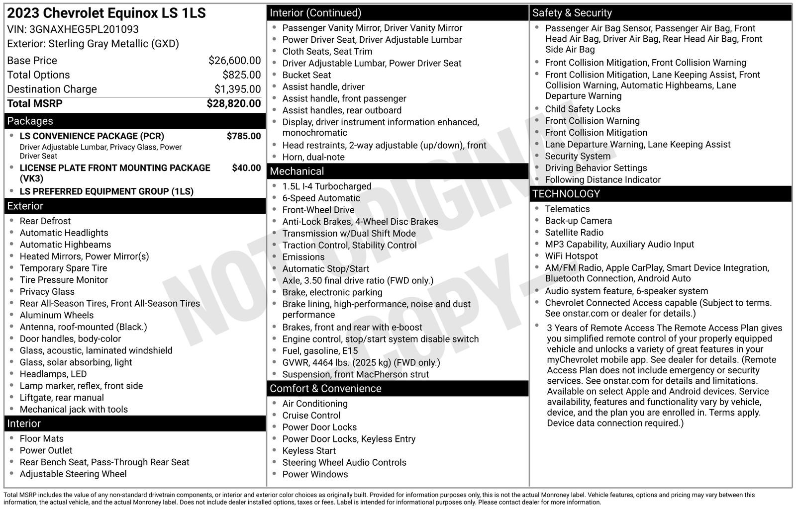 Used 2023 Chevrolet Equinox LS w/ LS Convenience Package FWD image 31