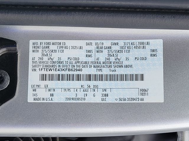 Used 2019 Ford F150 Platinum w/ Equipment Group 701A Luxury AWD/4WD image 19