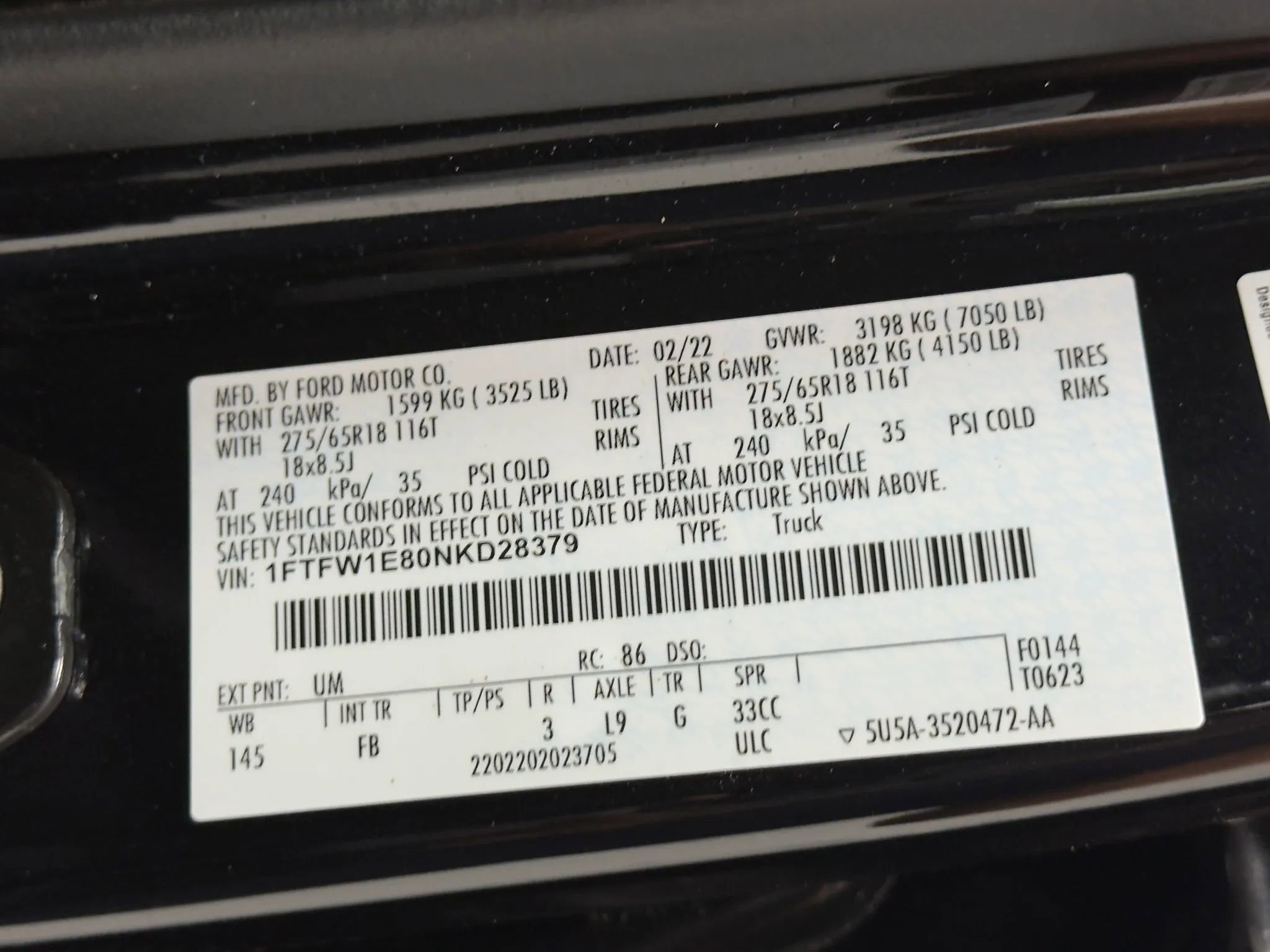 Used 2022 Ford F150 XLT w/ Equipment Group 302A High AWD/4WD image 43