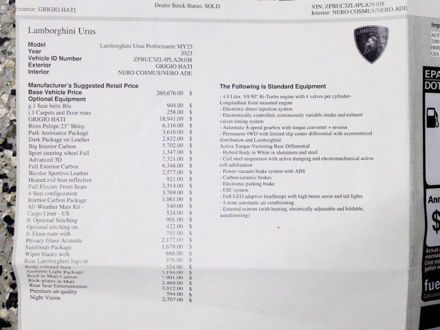 Used 2023 Lamborghini Urus Performante image 2