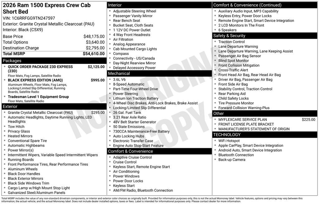 New 2026 RAM 1500 Express AWD/4WD image 6