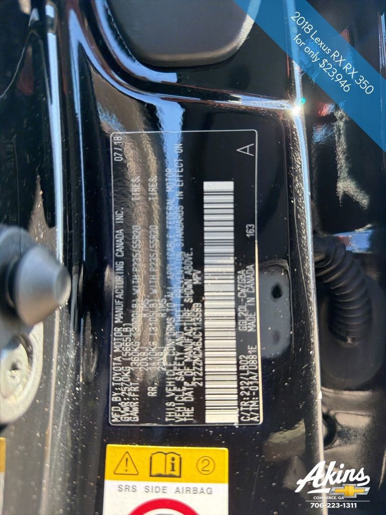 Used 2018 Lexus RX 350 FWD w/ Premium Package image 18