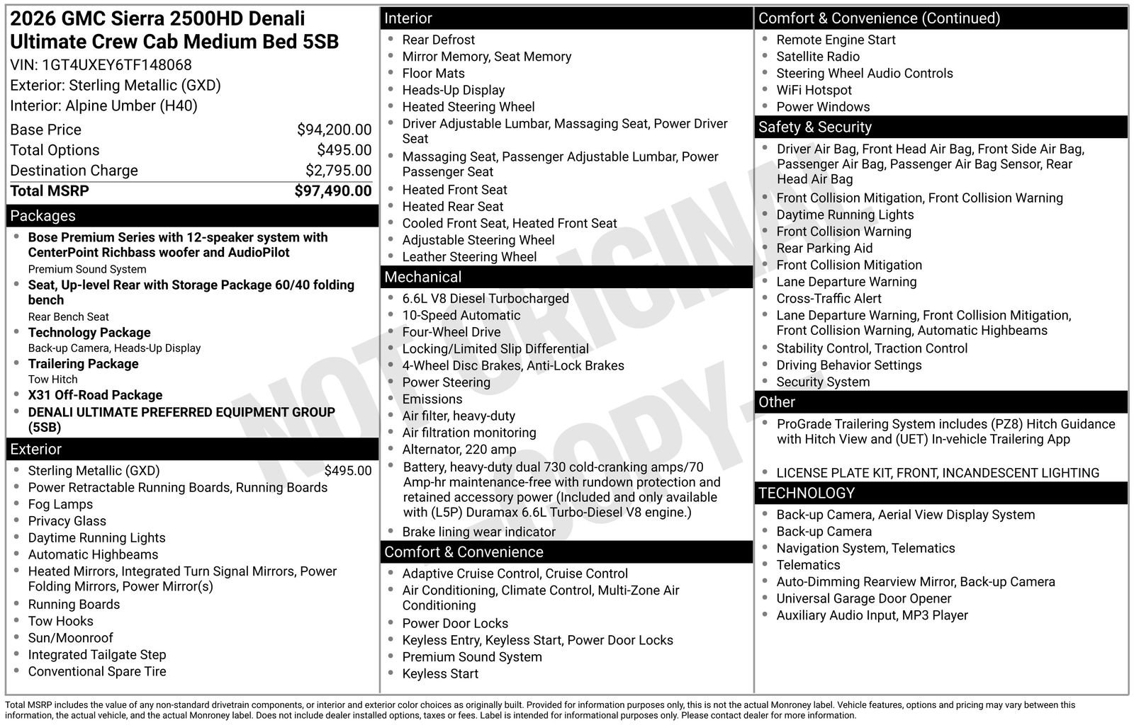 New 2026 GMC Sierra 2500 Denali Ultimate image 16