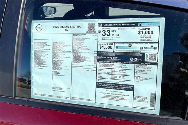 New 2026 Nissan Sentra SV w/ SV Convenience Package image 13