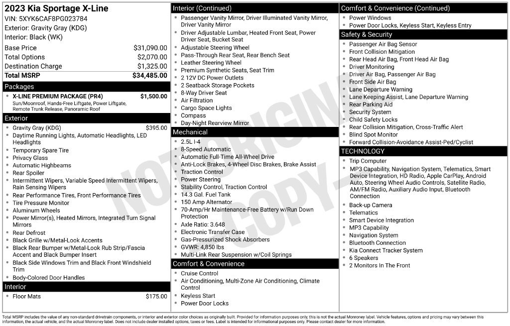 Used 2023 Kia Sportage X-Line w/ X-Line Premium Package AWD/4WD image 38
