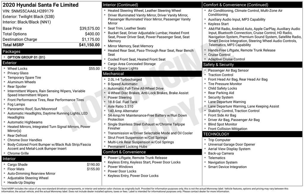 Used 2020 Hyundai Santa Fe Limited AWD/4WD image 33