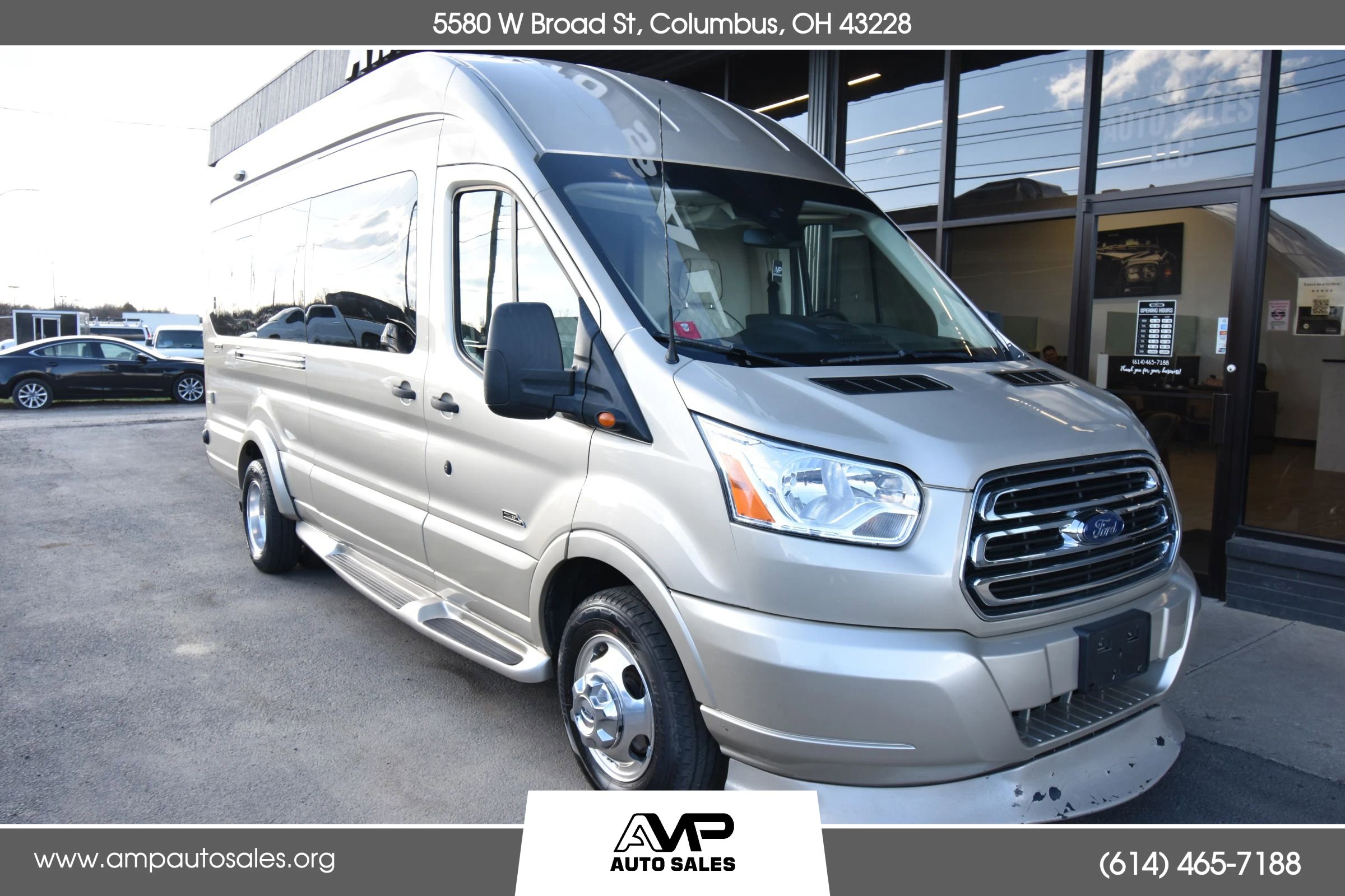 Used 2019 Ford Transit 350 148 High Roof Extended DRW w/ Premium Package image 1