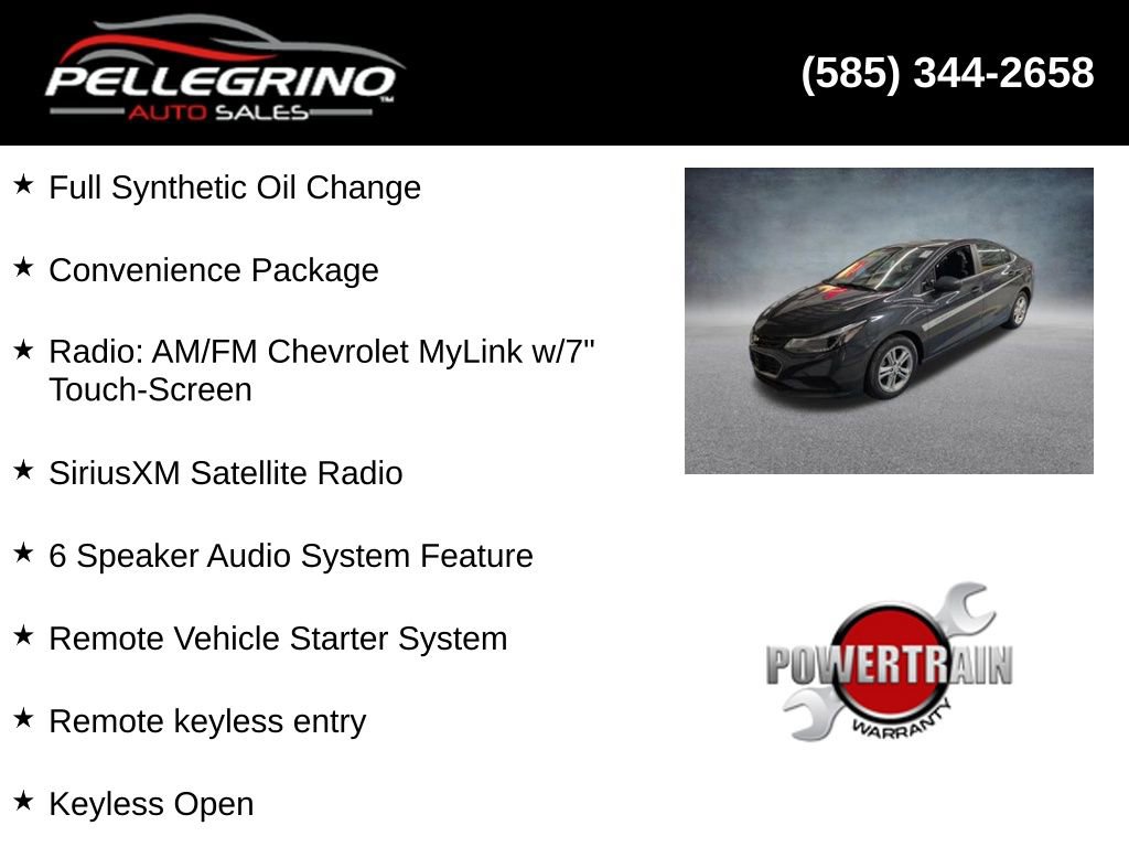 Used 2017 Chevrolet Cruze LT w/ Convenience Package image 2