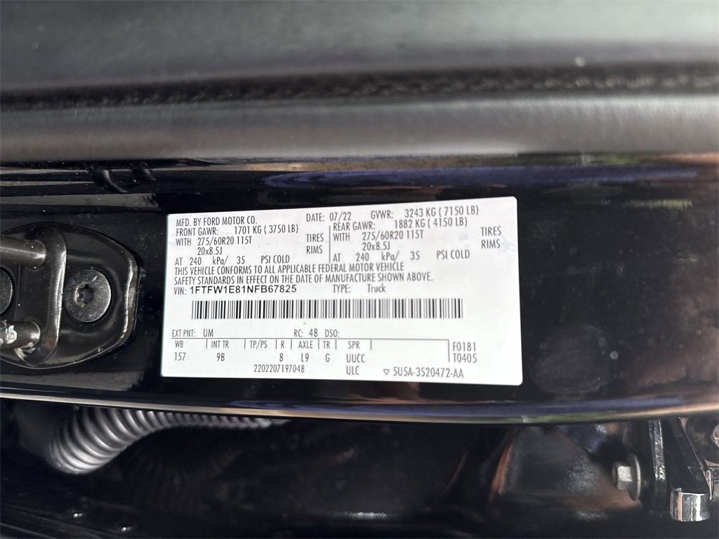 Used 2022 Ford F150 Platinum w/ Equipment Group 701A High image 29