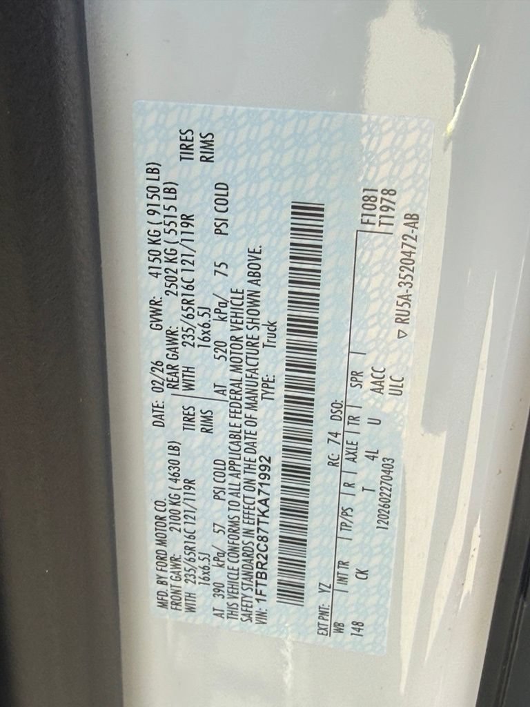 New 2026 Ford Transit 250 148 Medium Roof Extended AWD w/ Load Area Protection Package image 34
