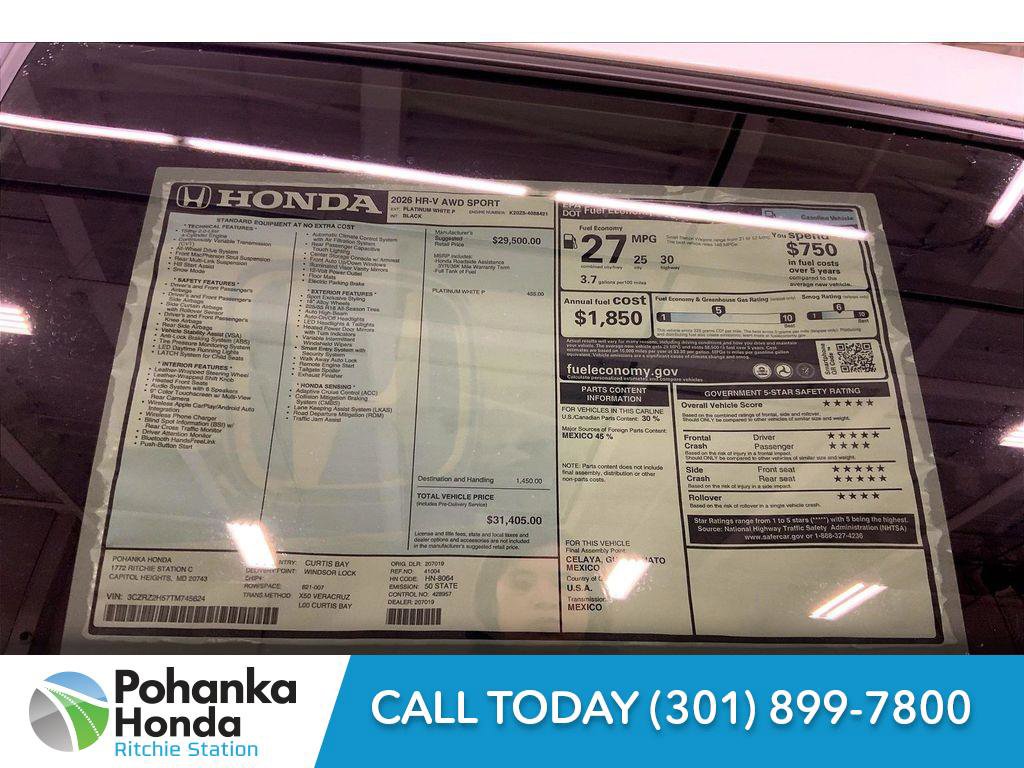 New 2026 Honda HR-V Sport image 22