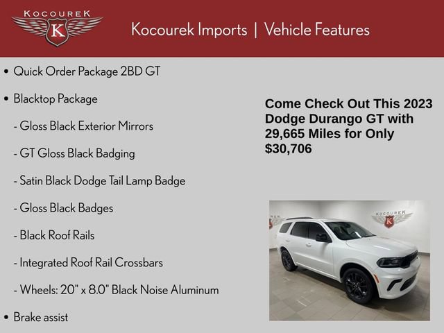 Used 2023 Dodge Durango GT w/ Blacktop Package image 5