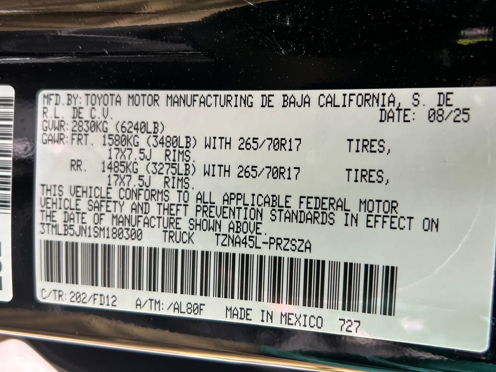 New 2025 Toyota Tacoma TRD Off-Road w/ TRD Off Road Upgrade Package image 26