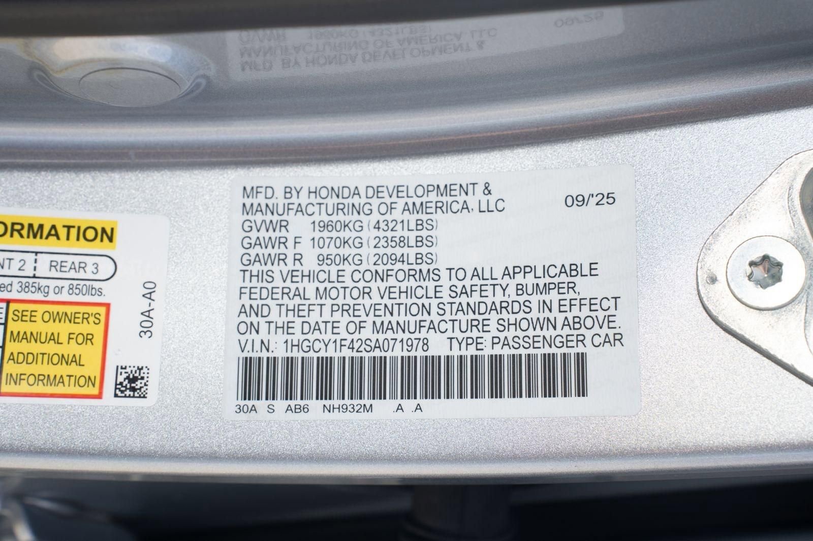 Certified 2025 Honda Accord SE image 36