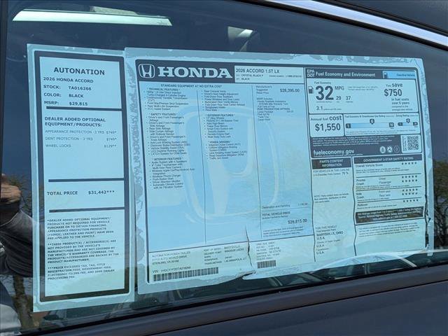 New 2026 Honda Accord LX image 17