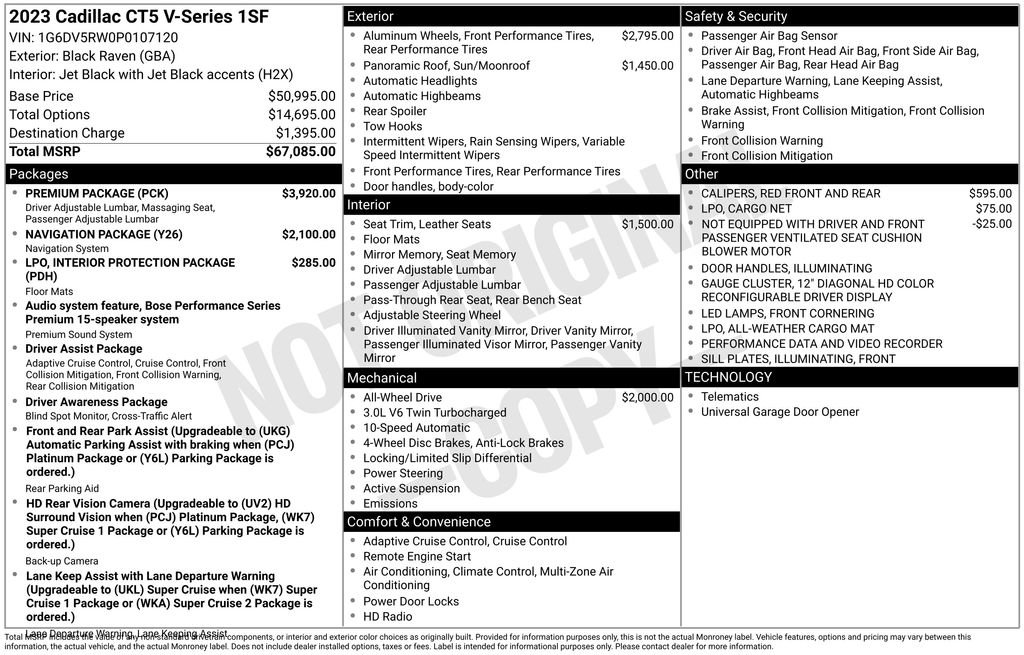 Used 2023 Cadillac CT5 V w/ Premium Package image 36