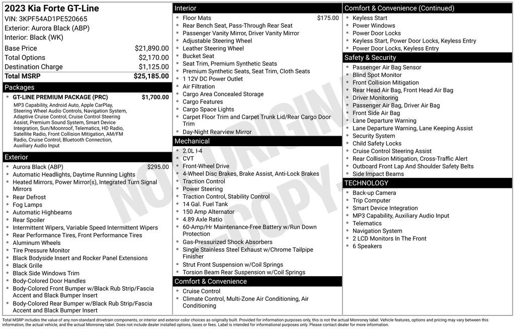 Used 2023 Kia Forte GT-Line w/ GT-Line Premium Package FWD image 26