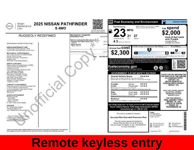 Used 2025 Nissan Pathfinder S AWD/4WD image 24