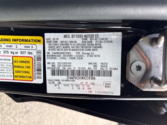 Used 2019 Ford Fusion SEL FWD image 20