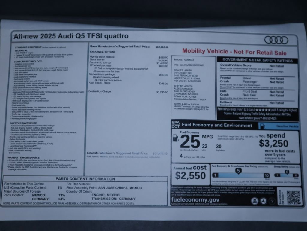 Used 2025 Audi Q5 Premium w/ Convenience Package image 10