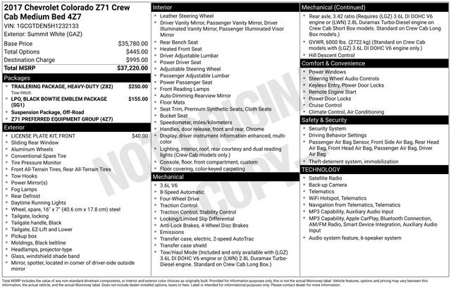 Used 2017 Chevrolet Colorado Z71 image 5