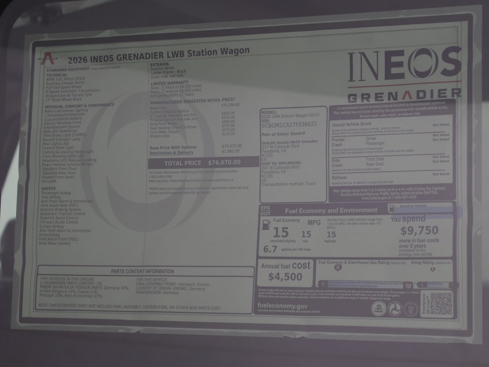New 2026 INEOS Grenadier Station Wagon AWD/4WD image 23