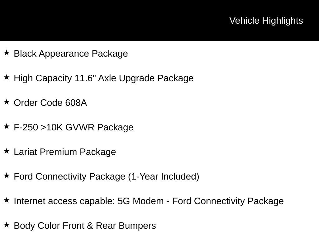 New 2026 Ford F250 Lariat w/ Black Appearance Package image 6