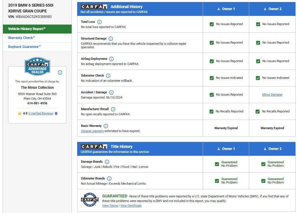 Used 2019 BMW 650i Gran Coupe xDrive image 10