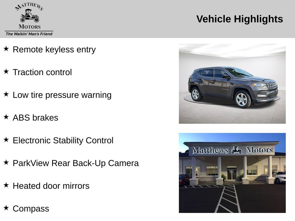 Used 2023 Jeep Compass Sport AWD/4WD image 14