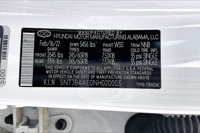 Used 2022 Hyundai Santa Cruz SEL w/ Cargo Package FWD image 16
