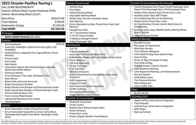 Used 2023 Chrysler Pacifica Touring-L AWD/4WD image 15
