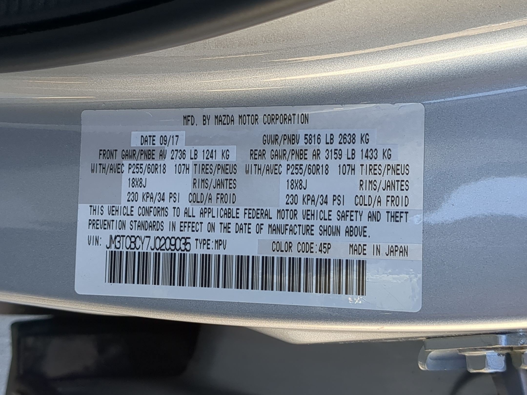 Used 2018 MAZDA CX-9 Touring AWD/4WD image 31