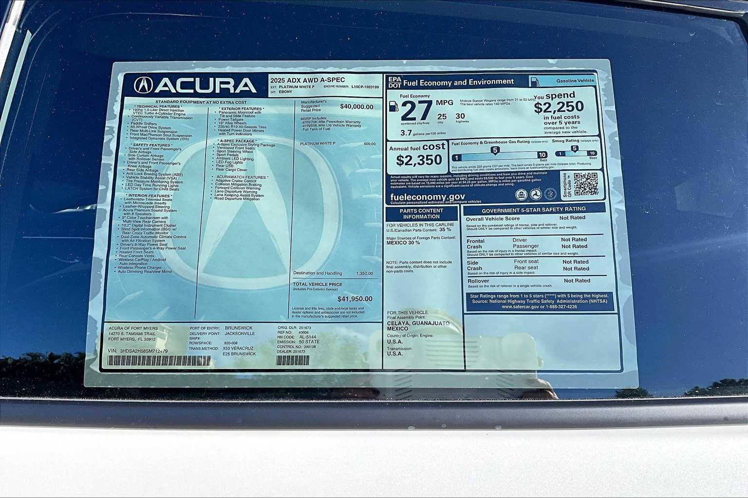 Certified 2025 Acura ADX A-Spec AWD/4WD image 22