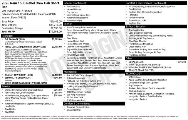 New 2026 RAM 1500 Rebel w/ G/T Package image 5