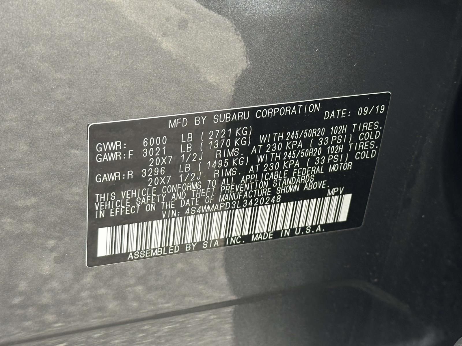 Used 2020 Subaru Ascent Limited w/ Technology Package image 12