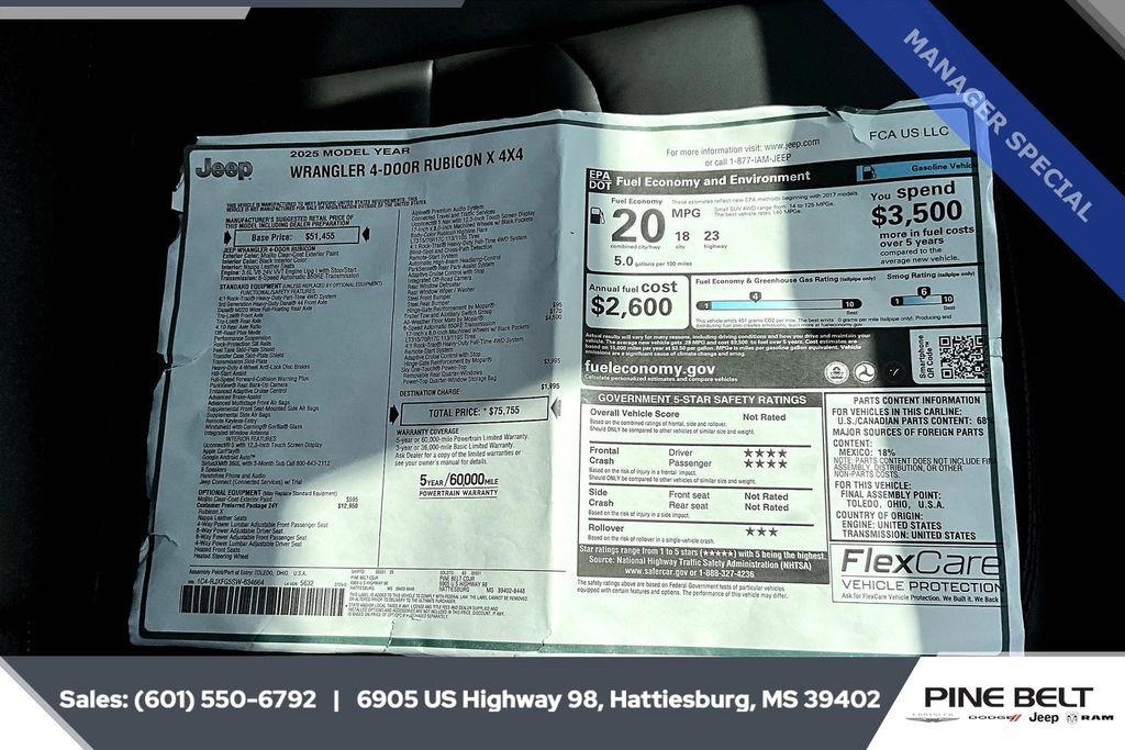 New 2025 Jeep Wrangler Unlimited Rubicon image 11