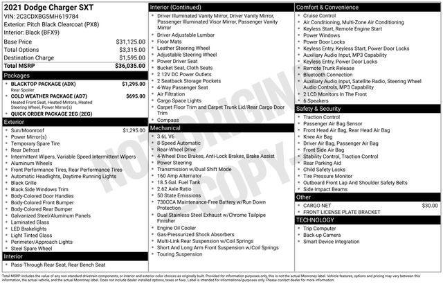 Used 2021 Dodge Charger SXT w/ Blacktop Package image 45