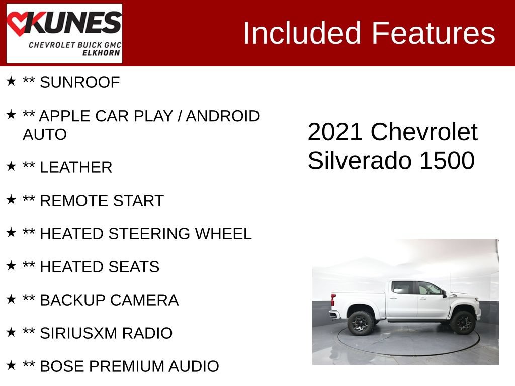 Used 2021 Chevrolet Silverado 1500 RST w/ Convenience Package II AWD/4WD image 2