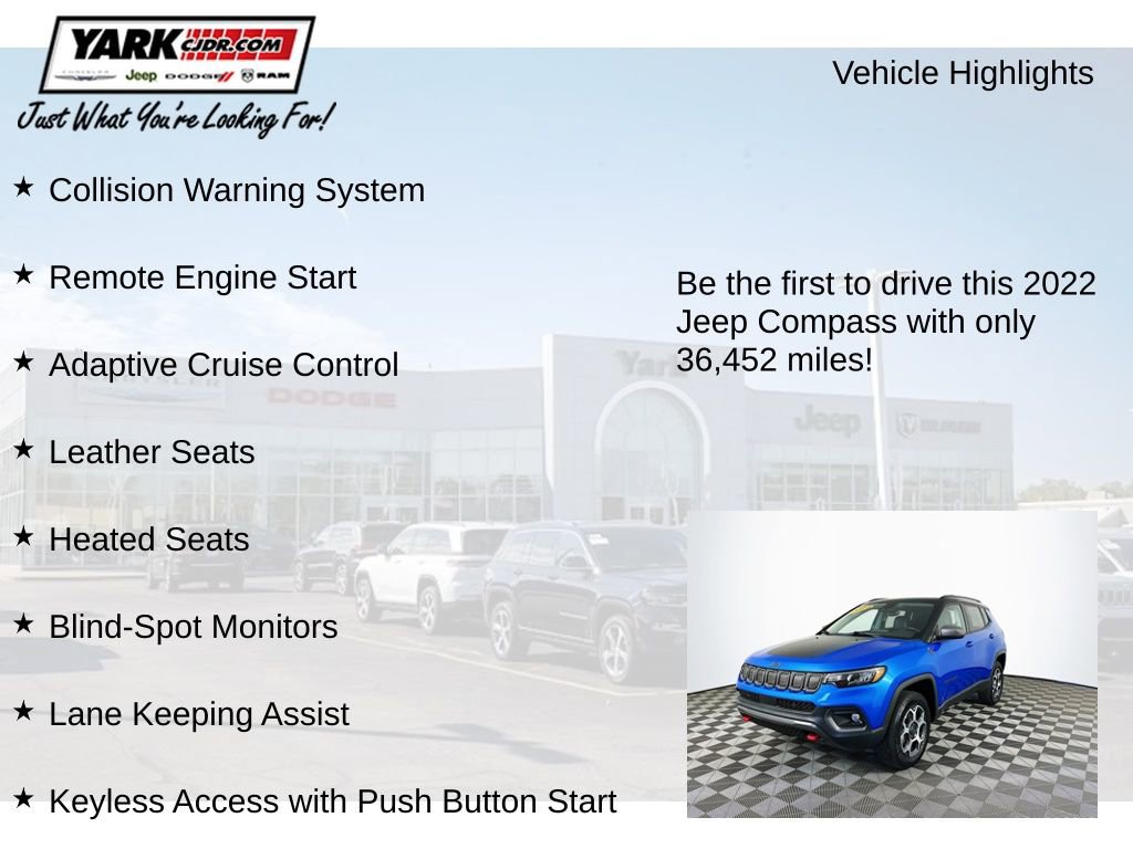 Used 2022 Jeep Compass Trailhawk w/ Sun and Sound Group image 13