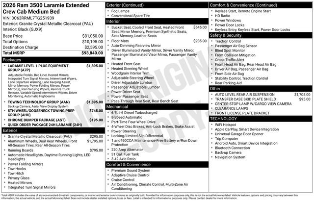 Used 2026 RAM 3500 Laramie w/ Towing Technology Group image 38