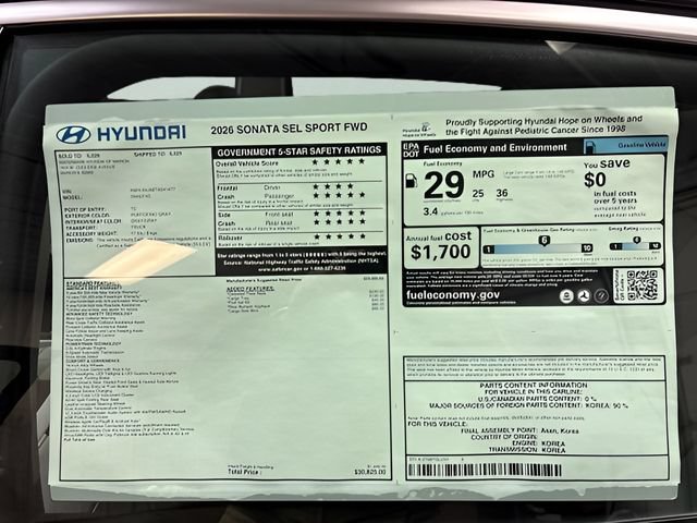 New 2026 Hyundai Sonata SEL FWD image 26