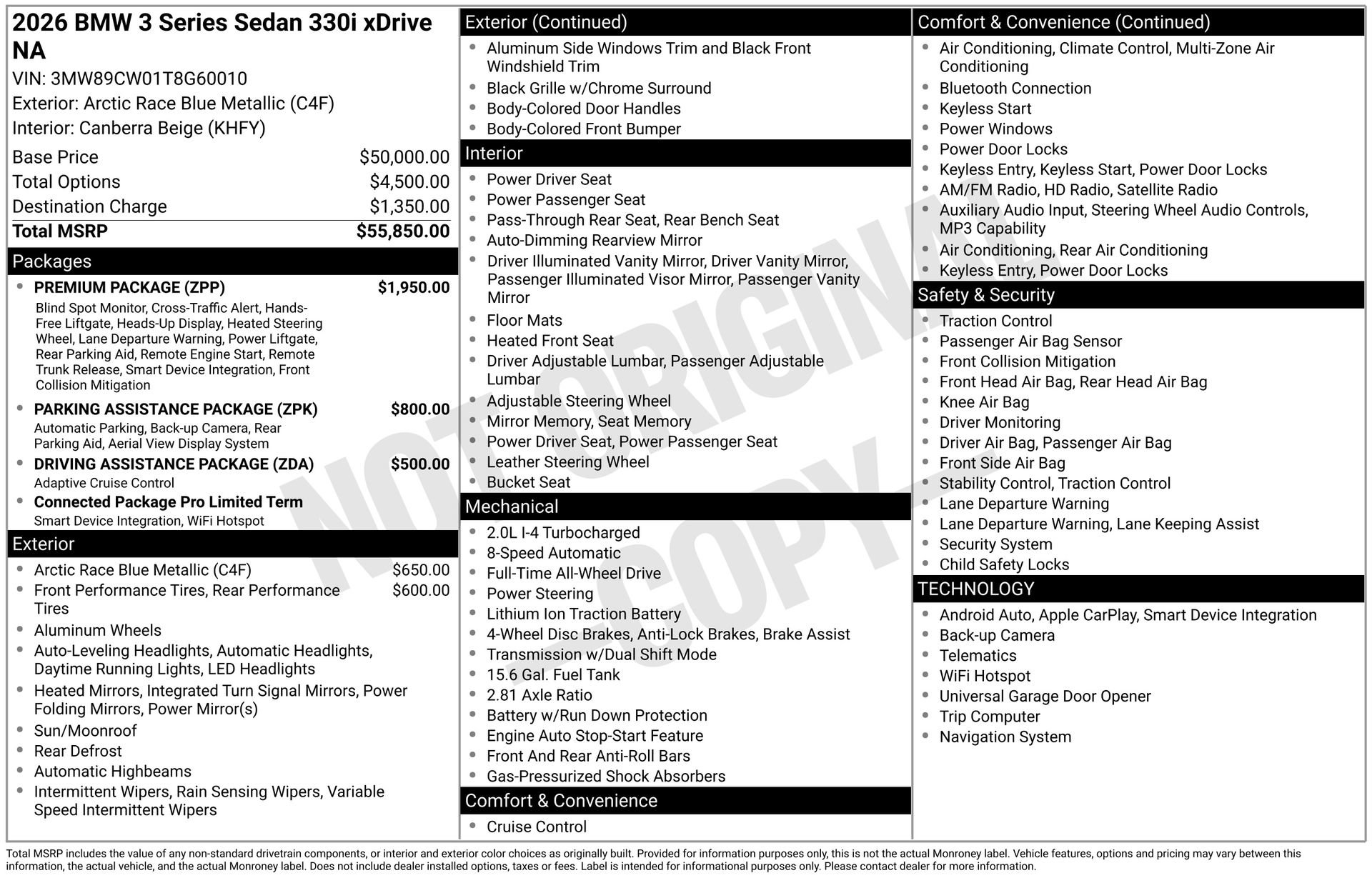 New 2026 BMW 330i xDrive Sedan w/ Premium Package AWD/4WD image 11